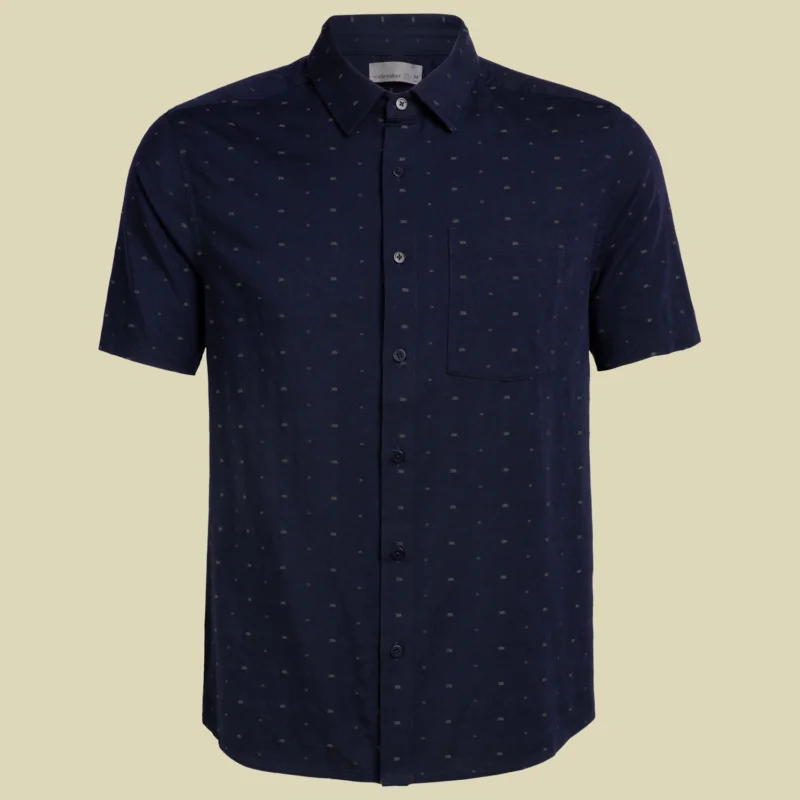 IcebreakerCompass SS Shirt Men Größe M Farbe dobby midnight navy Knallerangebot