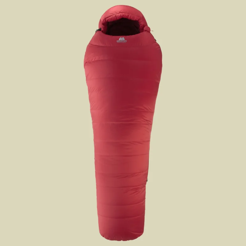 Mountain EquipmentGlacier 1000 bis Körpergröße Schlafsack 185 cm cm Farbe imperial red, Reißverschluss Schlafsack links Neu Im Sortiment