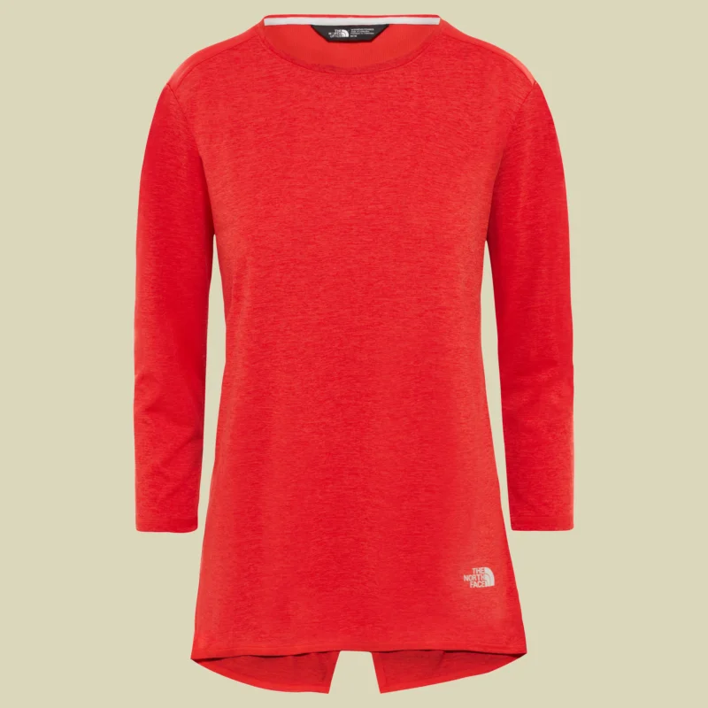 Solange Der Vorrat Reicht The North FaceInlux 3/4 Sleeve Top Women Größe M Farbe juicy red dark heather