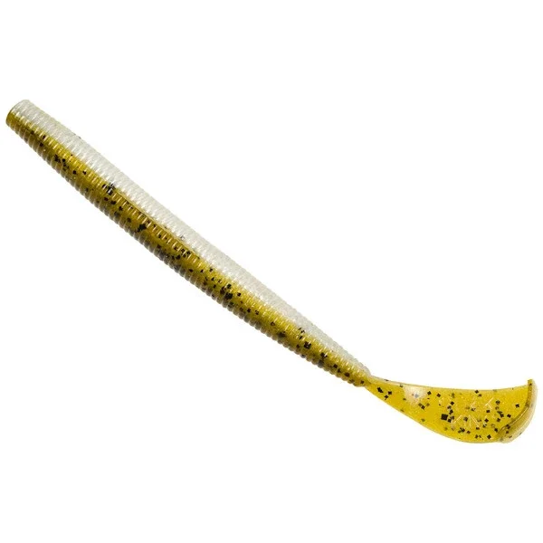 Strike King Ned Cut-R Worm 6" Green Pumpkin Pearl Belly Aktuell