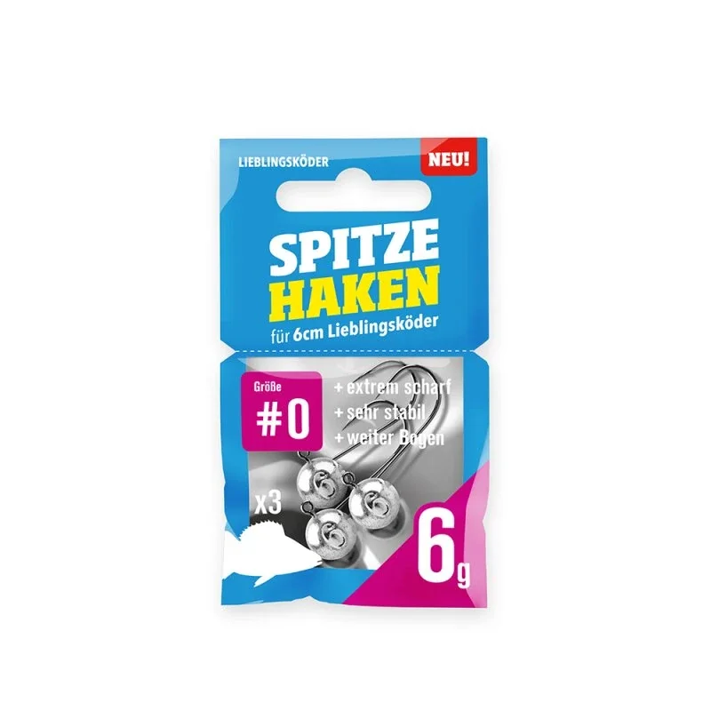 Lieblingsköder Jigköpfe Spitze Haken #0 6g Sonderaktion