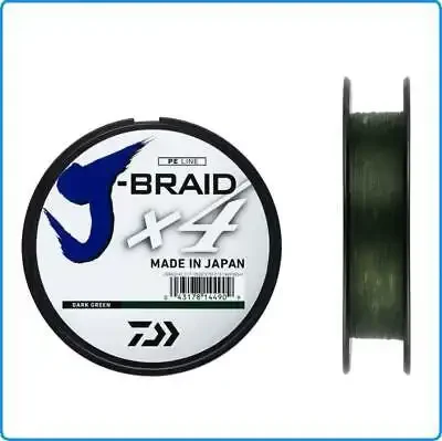 Sonderangebot Daiwa J-Braid X4 135m Dark Green 0,17mm 8,4kg