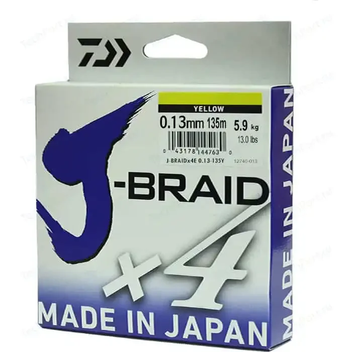 Letzte Chance Daiwa J-Braid X4 135m Yallow 0,10mm 3,8kg