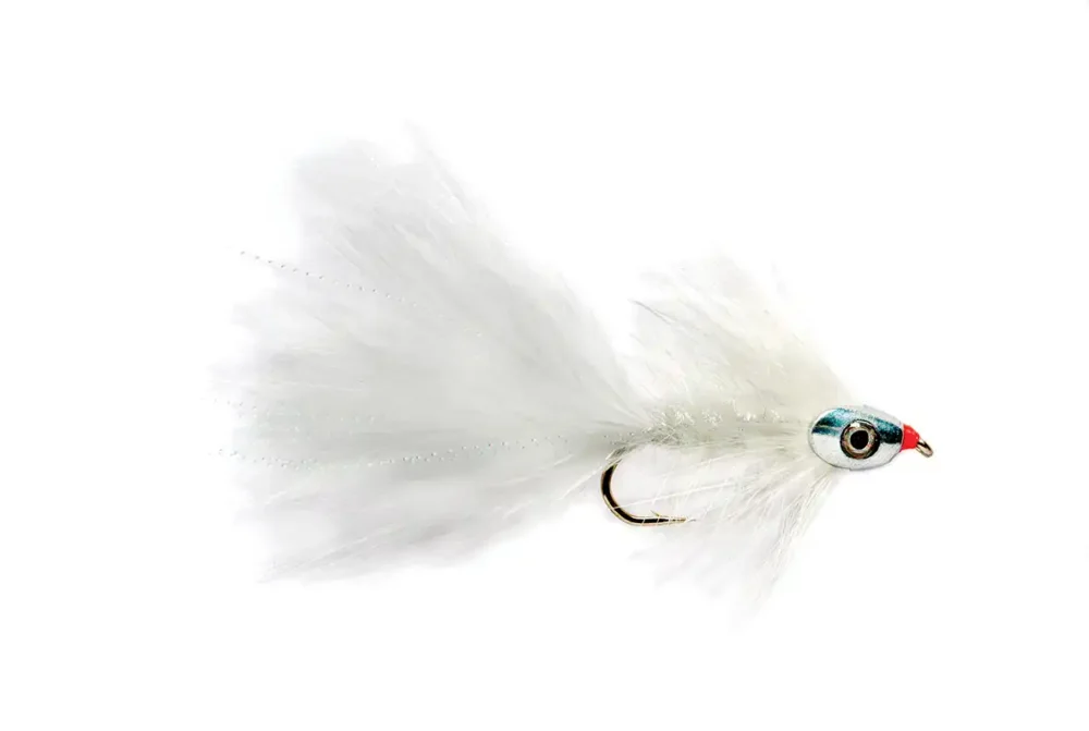 Fulling Mill Woolly Bugger Skullhead #6 White Sonderangebot