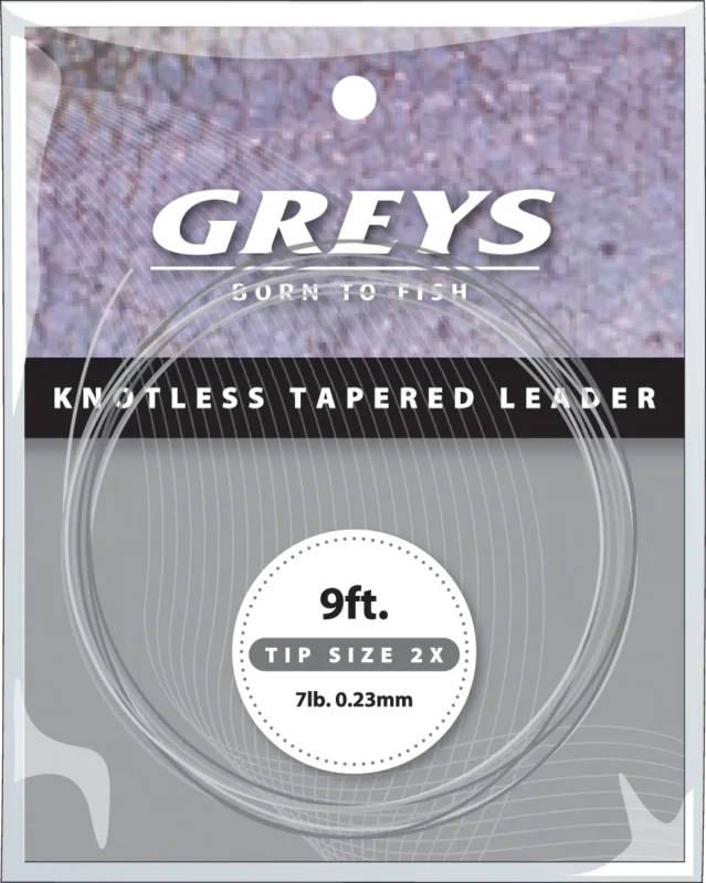 Greys Knotenlos verjüngtes Vorfach 7X 0,10mm 2,74m Neuheit