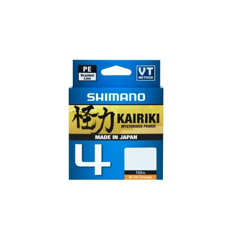 Shimano Kairiki 4 150m Hi Vis Orange 0,23mm 18,6kg Solange Der Vorrat Reicht