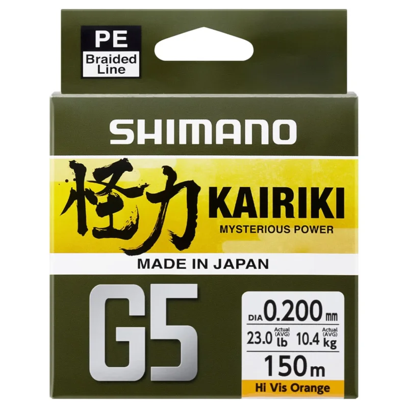 Shimano Kairiki G5 150m Hi Vis Orange 0,15mm 5,5kg Abverkauf